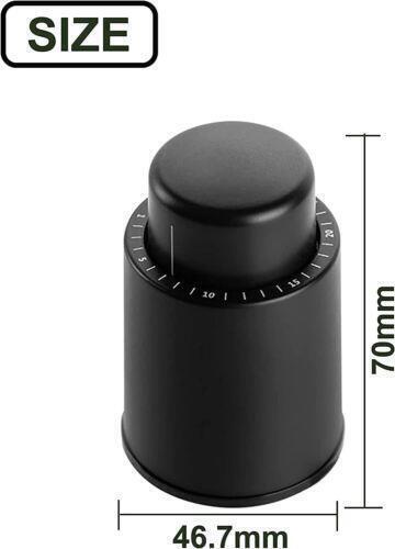 Vacuum Wine Bottle Stopper With Time Recorder Keeps Your Wine Really Fresh 2 Pk