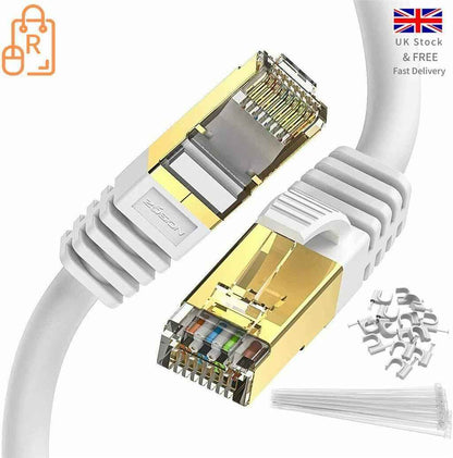 CAT8 Ethernet Cable 40gbps Network Gold Fast Internet Patch Lead Various Sizes