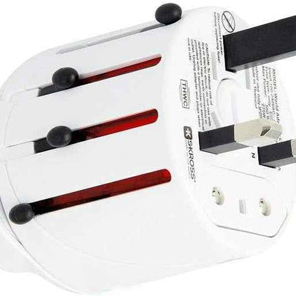 SKROSS Travel Plug EVO Universal Plug 150+ Countries Input and Output - White