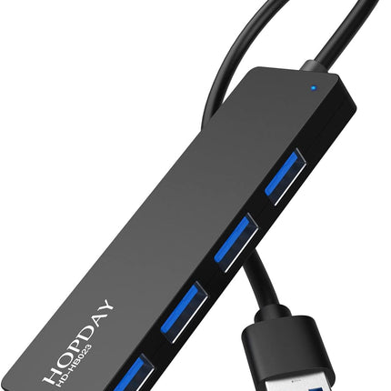 USB 3.0 Hub 4 Port Ultra Slim Splitter Mac Windows Linux Computers Plug & Play