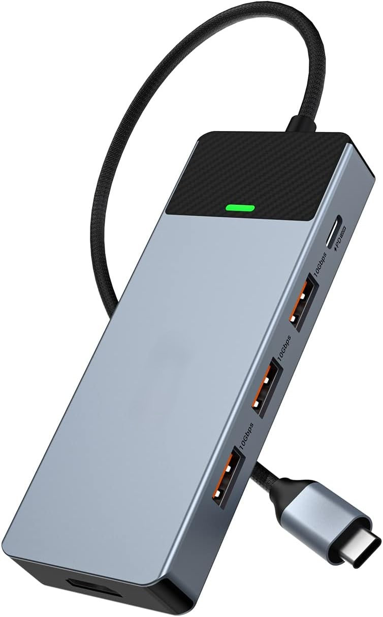 5 in 1 Docking Station USB C Adapter for MacBook Air/Pro Dual Display HDMI