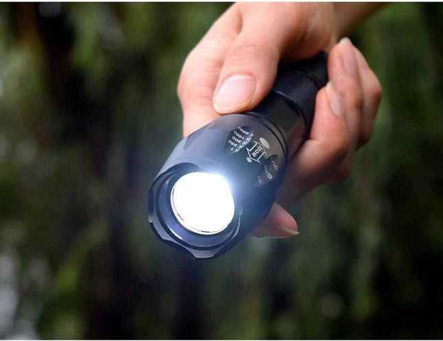 Bright Flashlight Torches with 4-Slot Charger and 4 Rechargeable Batteries