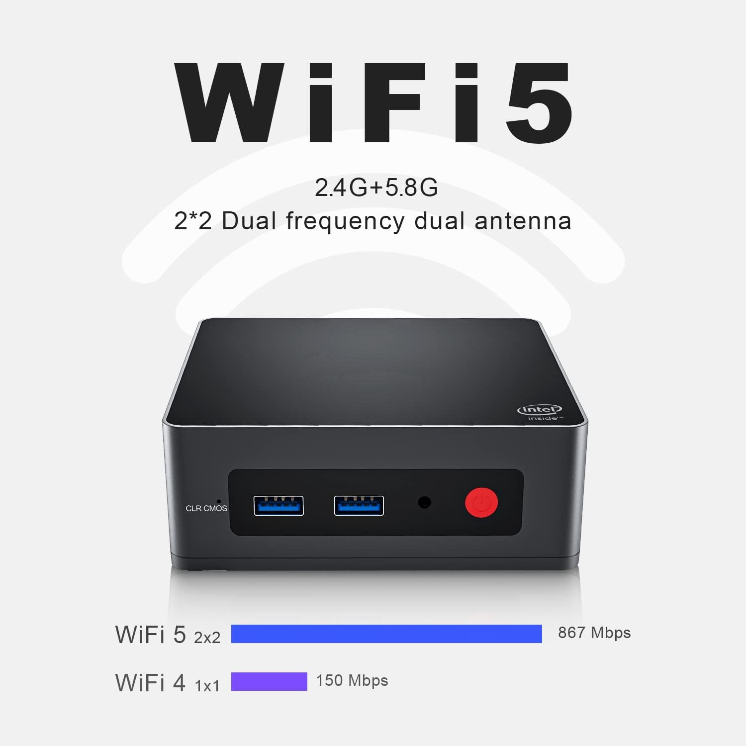 KUYIA Mini PC Mini Desktop Computer Windows 10 8GB RAM 128G SSD Celeron J4125