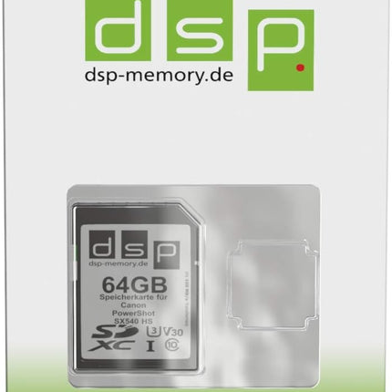 64GB Professional V30 Speicherkarte für Canon PowerShot SX540 HS