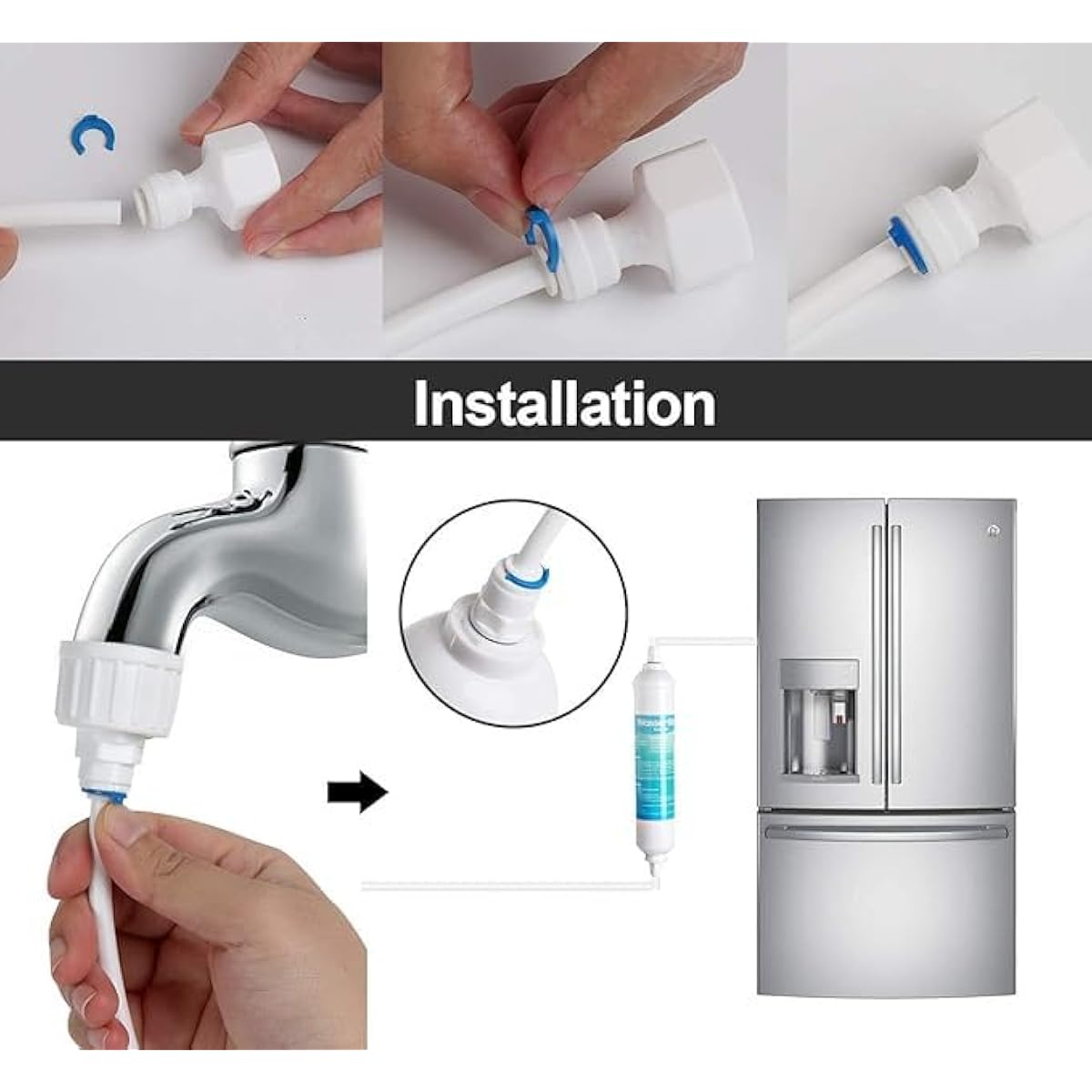Water Supply Pipe Tube Connector Kit For Fridges Ice Makers Water Filters etc