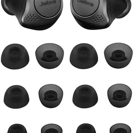 Jabra Elite 65T Replacement Earbud Tips ONLY Small Medium Large Ear tips - Black