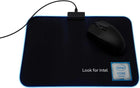 Gaming Mouse Pad Intel Blue Led Light-Up Anti Slip 36.5X25.5cm for PC and Laptop