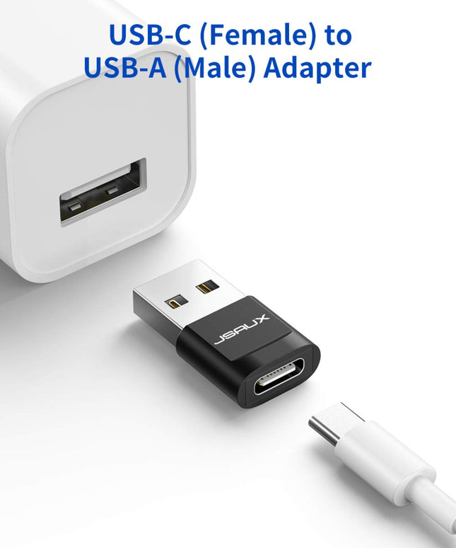 Premium USB Type C Female to USB A Male Adapter Converter Charger - Black