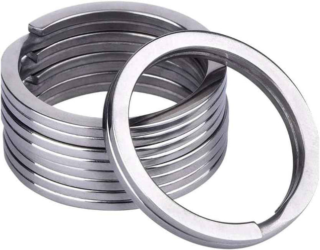 Heavy Duty Metal Split Key Rings – 1 Inch Keychain Ring Holder, Silver Pack of 5