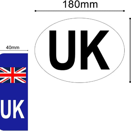 8 Pcs UK Car Decals Europe 4Pcs UK Magnetic Car Sticker 4Pcs UK No Plate Decal