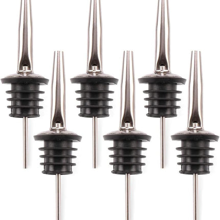 6 Spirit Bottle Pourers Oil Bottle Drizzler Drink Pourer Spirits Stainless Steel