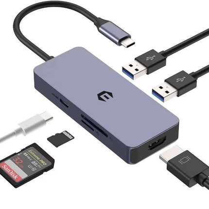 USB C Docking Station 6 in 1 for Mac Pro/Air Dell Surface HP Surface Book etc