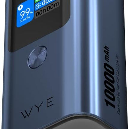 WYEFLUX High Speed Charging Mini Power Bank With LED Display 10K mAh - Dark Blue