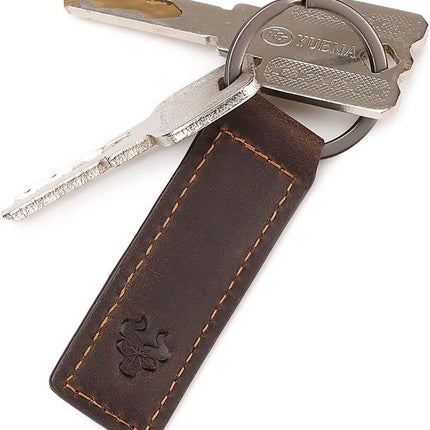 Leather Smart Card Wallet Coin Pocket RFID Blocking Wallet & Leather Keyring