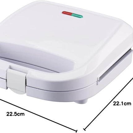 Domestic King 2 Slice White Sandwich Maker 750W- DK180100 A Cool-Touch Handle