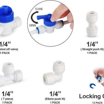 Water Supply Pipe Tube Connector Kit For Fridges Ice Makers Water Filters etc