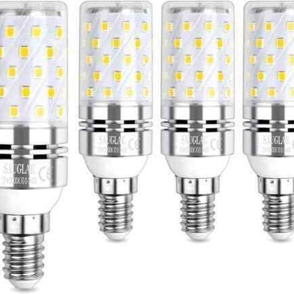E14 LED Corn Bulb 12W Energy Efficient Solution Lasting up to 25,000 Hours 2 Pk