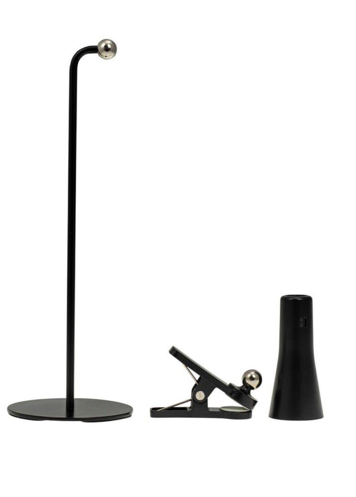 3in1 USB Rechargeable MAGNATIC Desk LIGHT Detachable TORCH Head Black