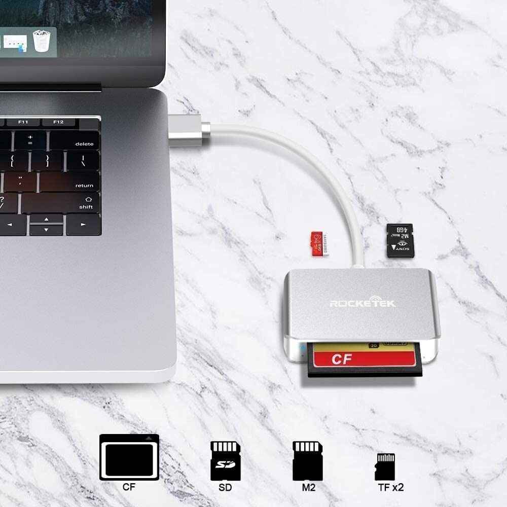 5-in-1 memory Card Adapter Plug and Play Compatible with Mac OS and Windows