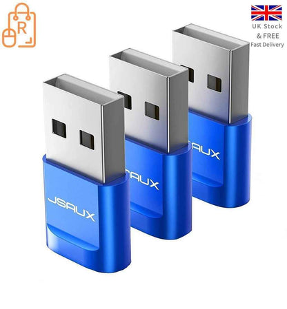 Premium USB Type C Female to USB A Male Adapter Converter Charger - Blue