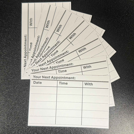 Professional Appointment Reminder Cards Pack of 200 White 300gsm Card Stock