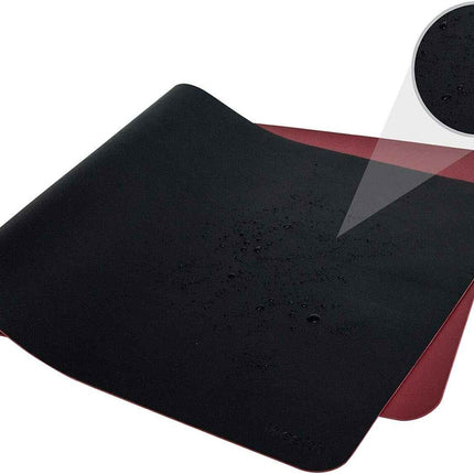 Desk Protector Faux Leather Reversible for Office and Home Black & Red 80cm*40cm