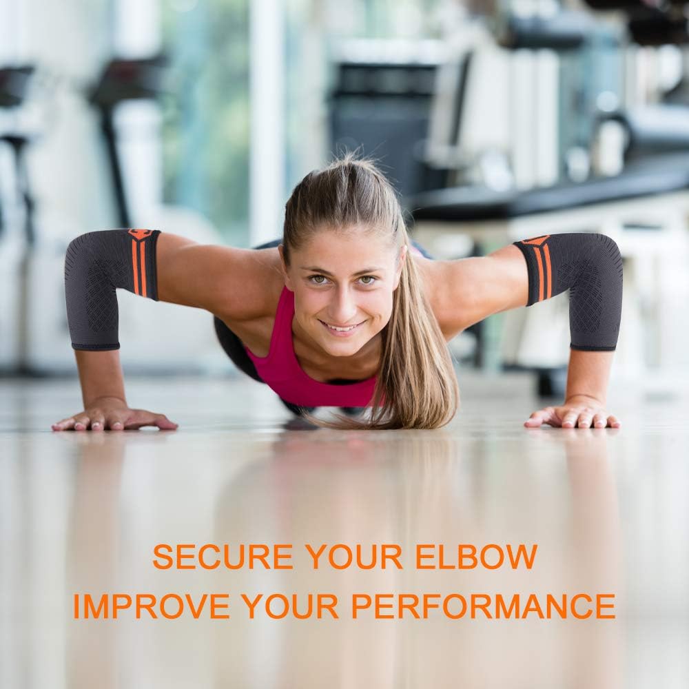 2 Pack Elbow Support Brace for Men Women Golfers Tennis Elbow Anti-slip Support
