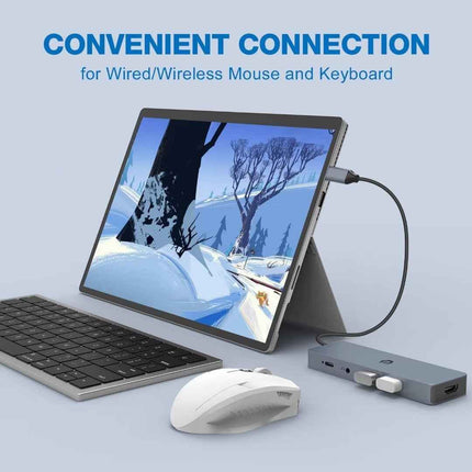 10 in 1 USB C Multiport Hub with 4K HDMI Output USB C TF Card Reader USB A 2&3