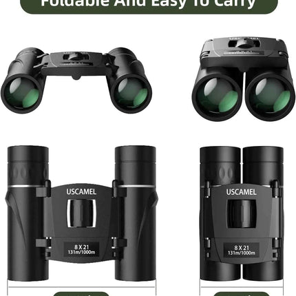 Compact 8x21 Binoculars with BAK4 Prism for Bird Watching & Outdoor Use