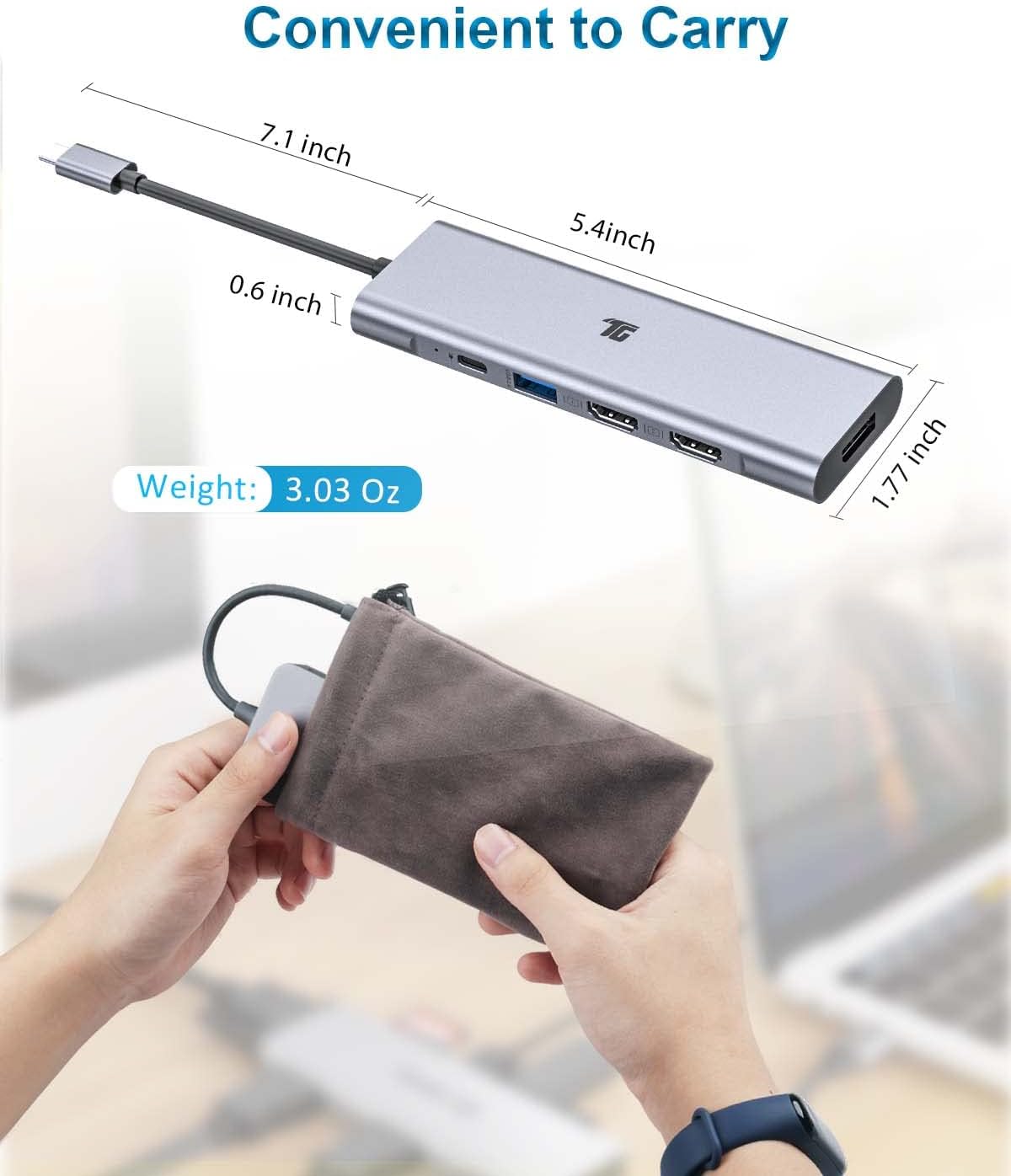 Docking Station 9 in 1 USB-C Hub Triple Display Laptop Dock HDMI DP USB VGA USB