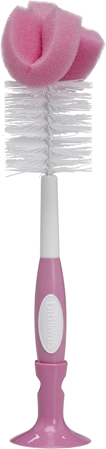 Dr Brown's Baby Bottle Cleaning Brush Pink Bottle Cleaner with Teat Cleaner