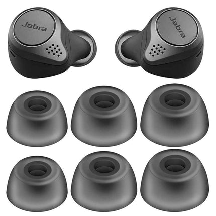 Jabra Elite 65T Replacement Earbud Tips ONLY Small Medium Large Ear tips - Black