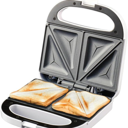 Domestic King 2 Slice White Sandwich Maker 750W- DK180100 A Cool-Touch Handle