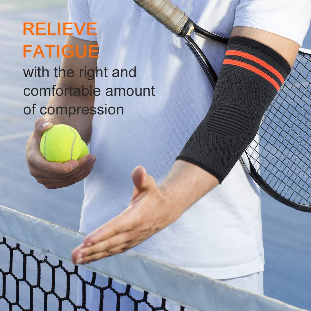 2 Pack Elbow Support Brace for Men Women Golfers Tennis Elbow Anti-slip Support