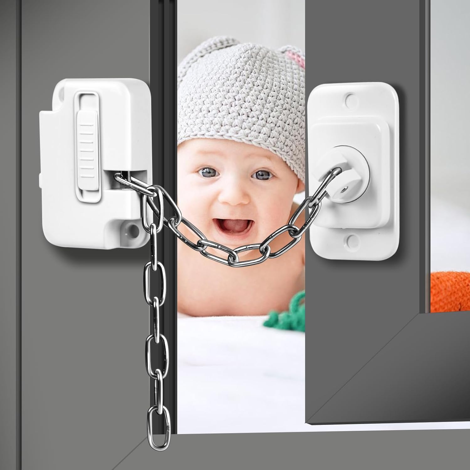 Child Window Locks Adjustable Window Restrictors for Windows Doors 2 Pack