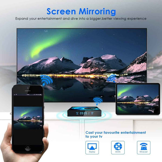 Android TV Box + Wireless Keyboard Quad-Core 64Bit 2.4G/5.8Ghz Wifi LAN BT 4.2
