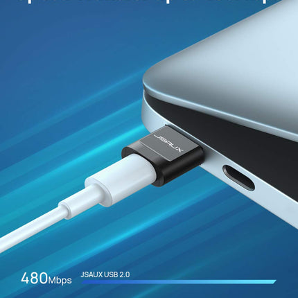 Premium USB Type C Female to USB A Male Adapter Converter Charger - Black