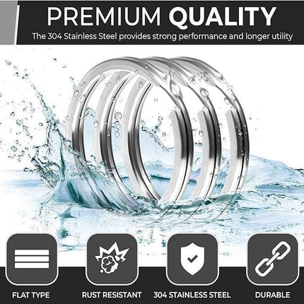 Heavy Duty Metal Split Key Rings – 1 Inch Keychain Ring Holder, Silver Pack of 5
