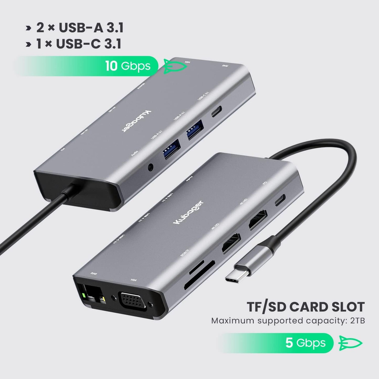 Docking Station 11 in 1 USB C Hub Triple Display Laptop Dock With HDMI USB VGA