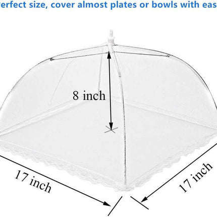 Pop-Up Mesh Food Cover Tent Umbrella Large 17" - 43 x 43 cm Reusable Collapsible