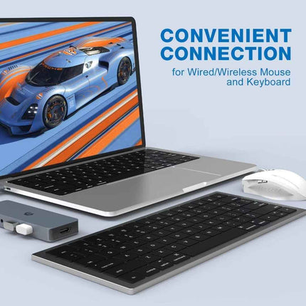 10 in 1 USB C Multiport Hub with 4K HDMI Output USB C TF Card Reader USB A 2&3