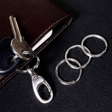 Heavy Duty Metal Split Key Rings – 1 Inch Keychain Ring Holder, Silver Pack of 5