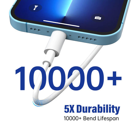 Premium iPhone USB-A to Lightning Charging Cable MFi Certified 2m Each 2 Pack