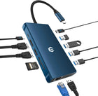 12 in 1 Docking Station Triple Display 4K DP/2*HDMI USB A/C 3 Ethernet PD 100W