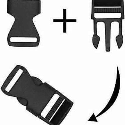Side Release Buckles Clips for Webbing Strap Squeeze Fasteners Delrin 5 Sizes