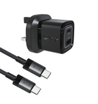 WYEFLUX Single USB-C Charging Kit with USB-C to USB-C Cable (Gan III)