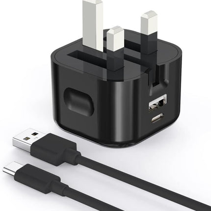 Fast PD Charger Dual USB Charging Adapter For iPhone Samsung Universal UK PLUG