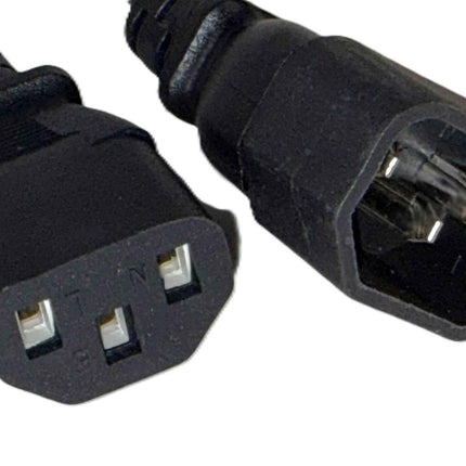 IEC Power Extension 1m Cable IEC Male to Female UPS Lead C13 - C14 Mains 240V