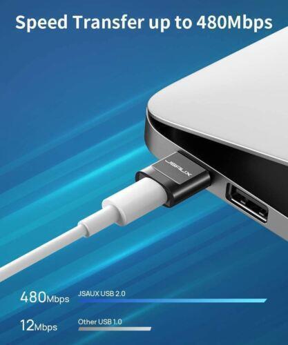 Premium USB Type C Female to USB A Male Adapter Converter Charger - Black