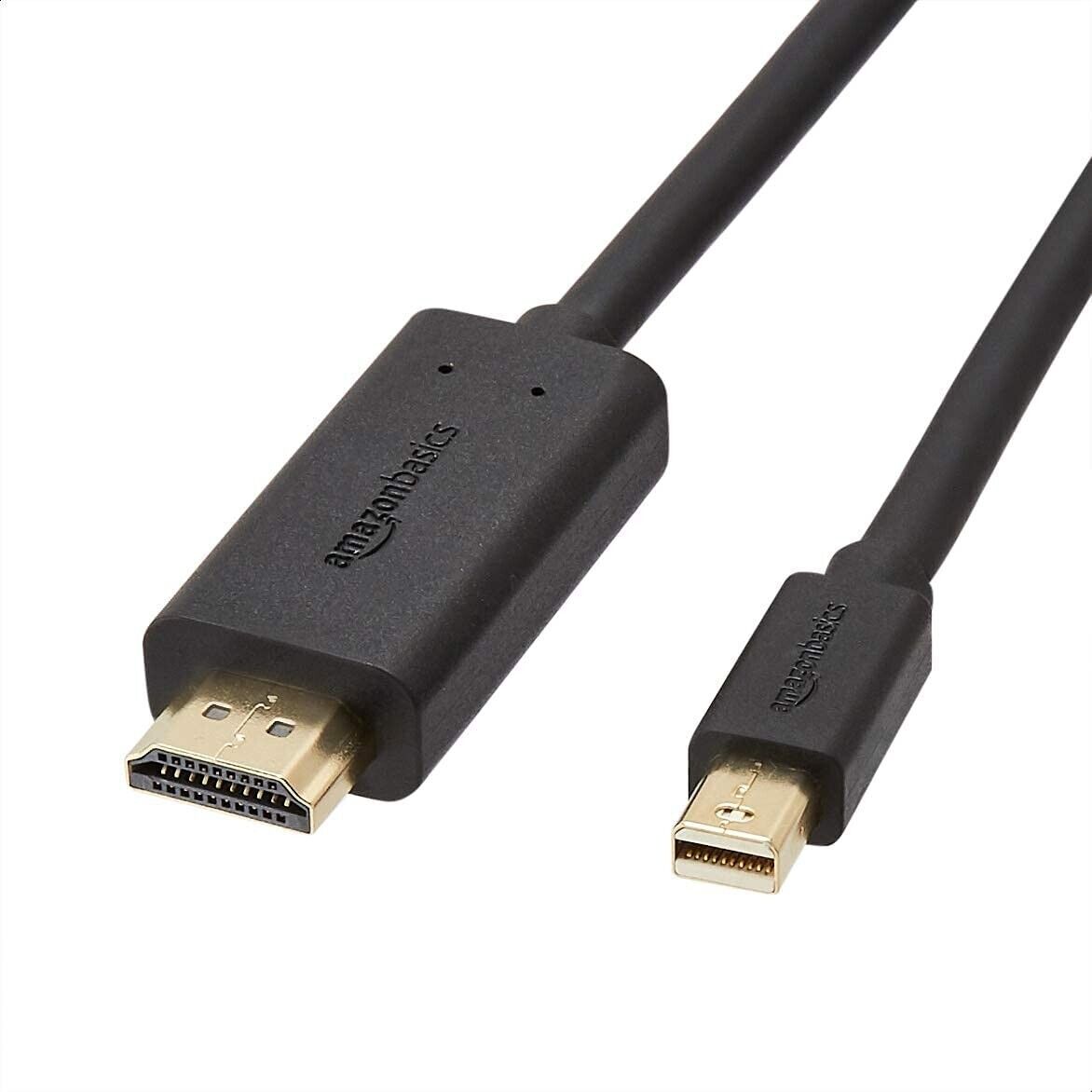 Amazon Basics Mini DisplayPort to HDMI Cable for MacBook Surface Pro 0.9m/3ft